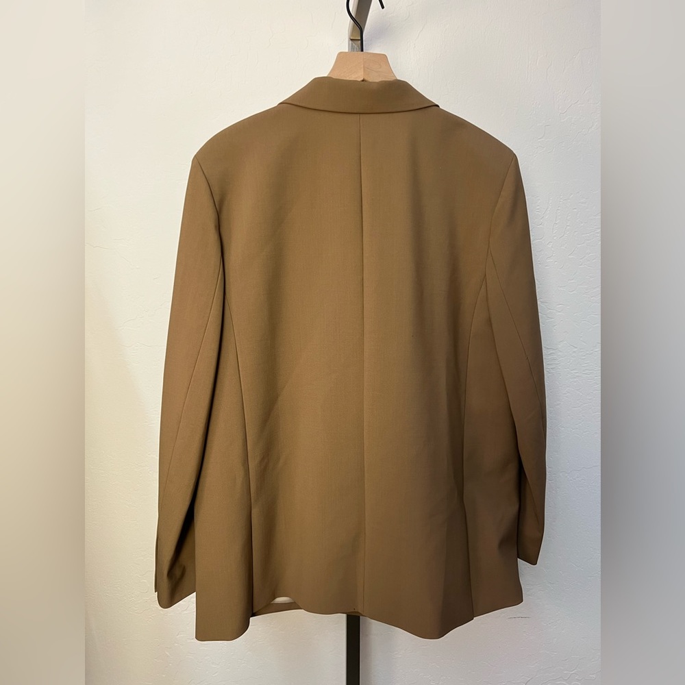 NWT Theory "Truffle" Traceable Wool Boyfriend Style Single Button Closure Blazer - Picture 8 of 14